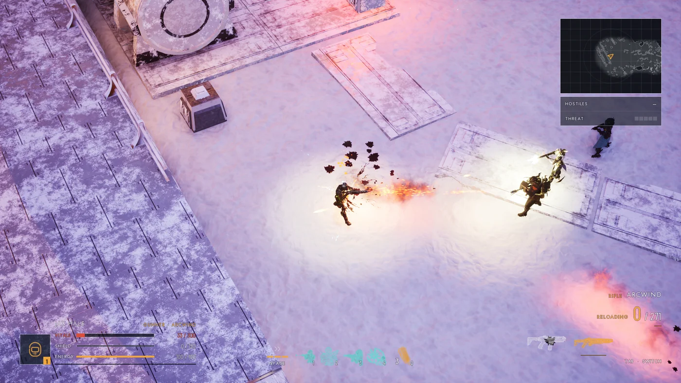 Combat on a frozen world