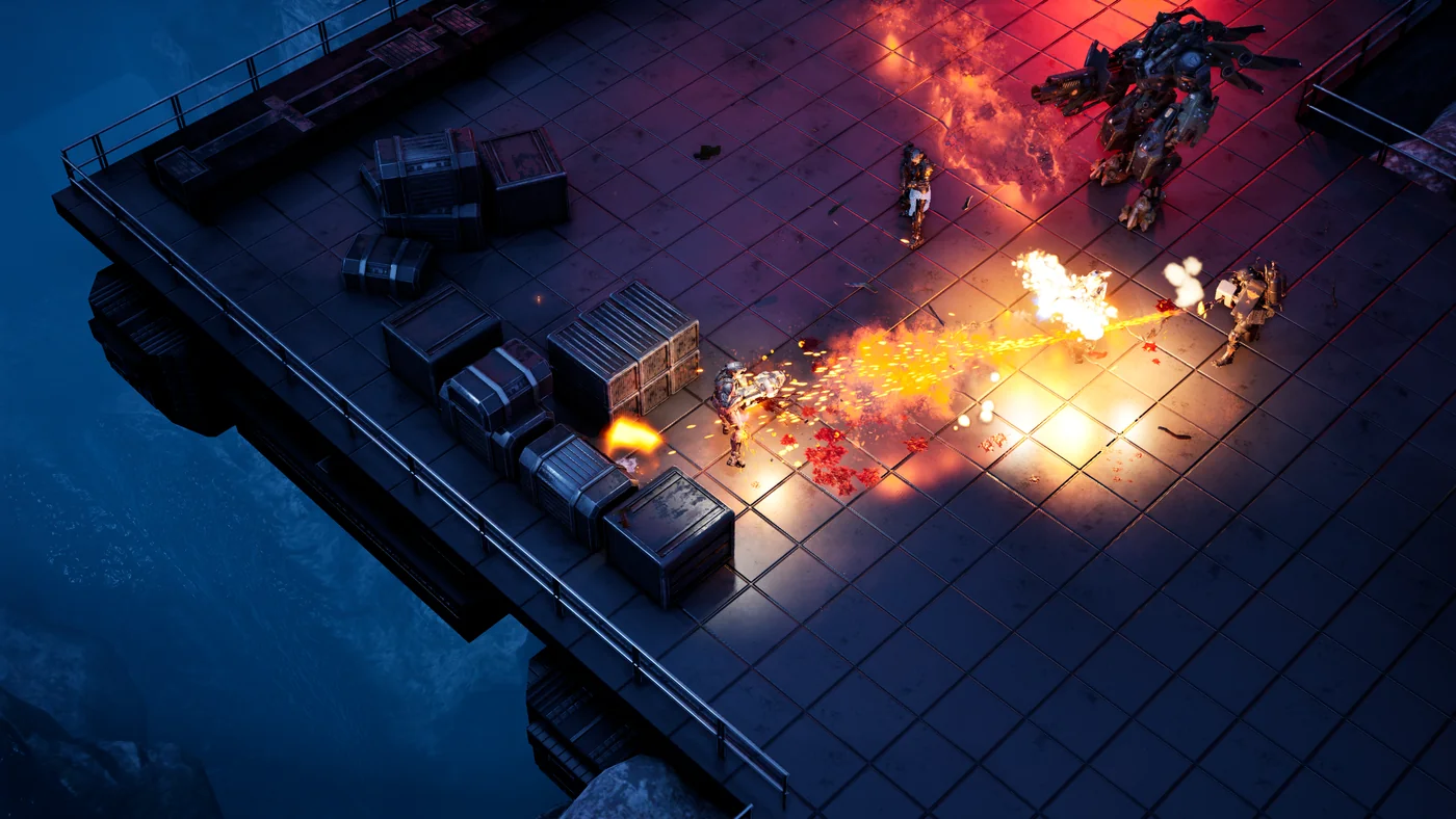 Assault on a mercenary stronghold at night